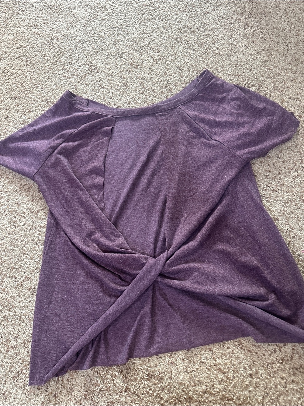 Purple Twist-Back Women’s Top